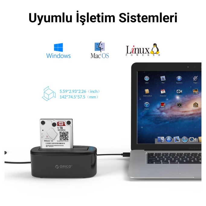 Orico USB 3.0 2.5" inch 3.5" inch 5Gbps SATA SSD Hard Disk Kutusu Dock Station