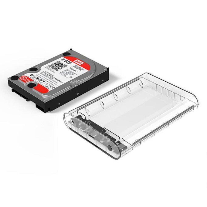 Orico USB 3.0 Micro B Şeffaf 2.5” 3.5” inch SATA SSD Hard Disk Kutusu