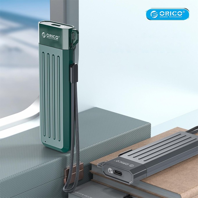 Orico USB 3.1 Gen2 Type-C 10Gbps M.2 NVMe SATA SSD Disk Kutusu Yeşil