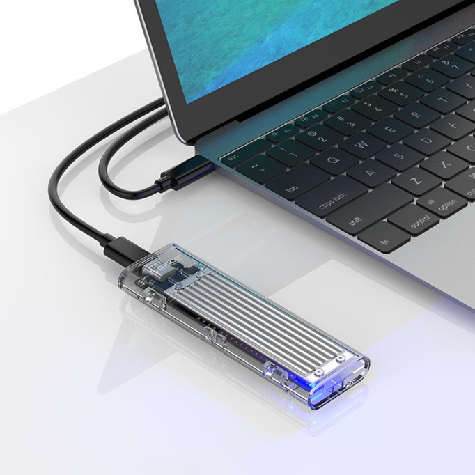 Orico USB 3.1 Gen2 Type-C 10Gbps M.2 NVMe SSD Disk Kutusu Gümüş