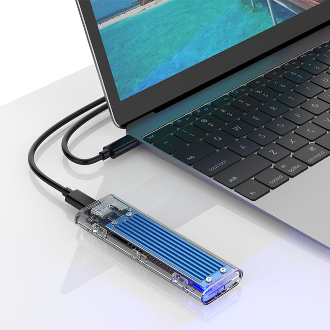 Orico USB 3.1 Gen2 Type-C 10Gbps M.2 NVMe SSD Disk Kutusu Mavi
