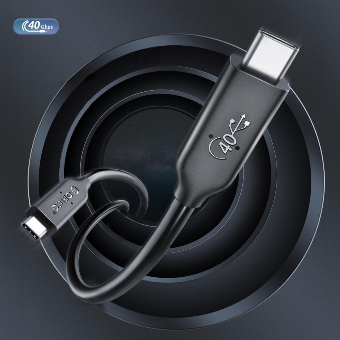 Orico USB 4.0 Type-C PD100W 5A 40Gbps 8K@60Hz Çok Fonksiyonlu Kablo 30 CM