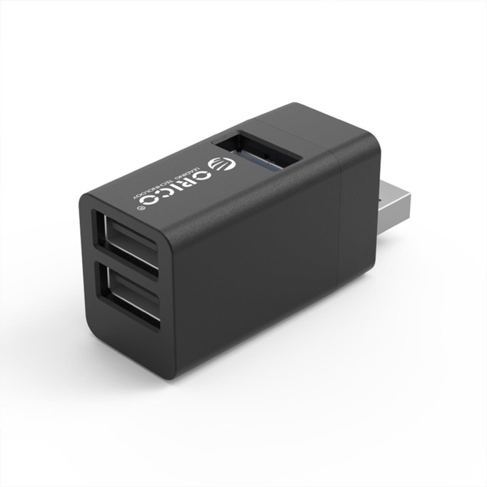 Orico USB-A 3.0 3 Portlu USB-A 3.0 / 2.0 Alüminyum Alaşım Mini Çoklayıcı Siyah