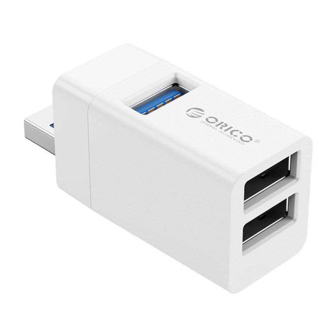 Orico USB-A 3.0 3 Portlu USB-A 3.0 / 2.0 Mini Çoklayıcı Beyaz