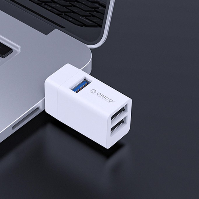 Orico USB-A 3.0 3 Portlu USB-A 3.0 / 2.0 Mini Çoklayıcı Beyaz