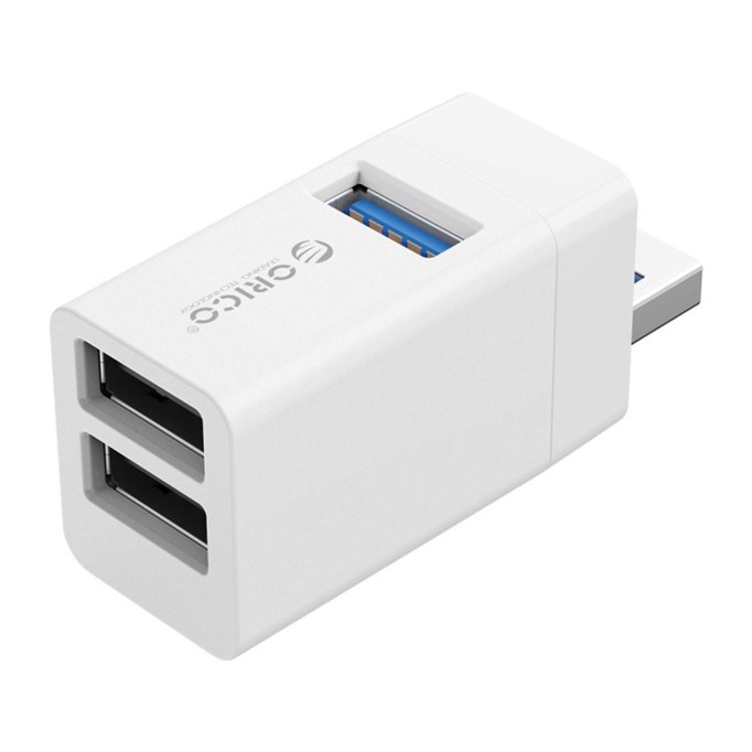Orico USB-A 3.0 3 Portlu USB-A 3.0 / 2.0 Mini Çoklayıcı Beyaz