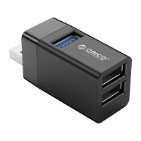 Orico USB-A 3.0 3 Portlu USB-A 3.0 / 2.0 Mini Çoklayıcı Siyah