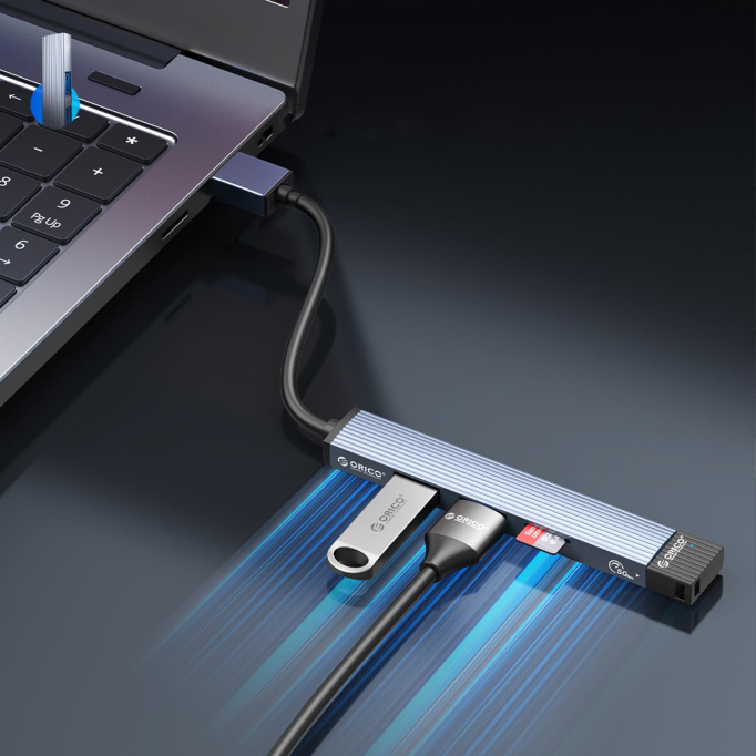 Orico USB-A to USB 3.0 Alüminyum Alaşım 4 Portlu Çoklayıcı HUB