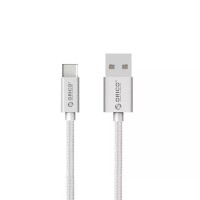 Orico USB to Type-C 3A Örgülü Data ve Şarj Kablosu 1 Metre Gümüş