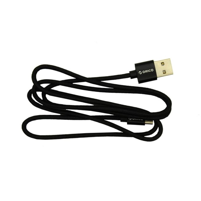 Orico USB to Type-C 3A Örgülü Data ve Şarj Kablosu 1 Metre Siyah