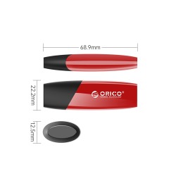 Orico USB3.2 Gen1 USB Flash Bellek Kırmızı 64GB Orico USB3.2 Gen1 USB Flash Bellek Kırmızı 64GB