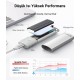 Orico USB3.2 Gen2 10Gbps Type-C M.2 NVMe SSD Disk Kutusu Alüminyum Beyaz