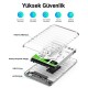 Orico USB3.2 Gen2 6Gbps Type-C 2.5” inch SATA SSD Hard Disk Kutusu Şeffaf