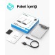 Orico USB3.2 Gen2 6Gbps Type-C 2.5” inch SATA SSD Hard Disk Kutusu Şeffaf