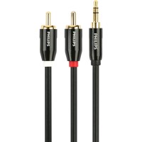 Philips 3.5mm Stereo RCA Ses Kablosu Siyah