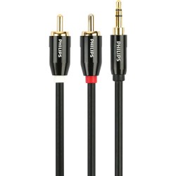 Philips 3.5mm Stereo RCA Ses Kablosu Siyah