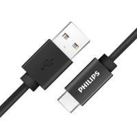Philips 3A Type-C Hızlı Şarj ve Data Kablosu Siyah 90cm