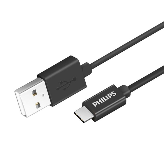 Philips 3A Type-C Hızlı Şarj ve Data Kablosu Siyah 90cm