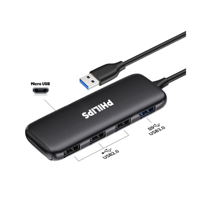 Philips 4 Portlu 1*USB 3.0 3*USB 2.0 Hub Çoklayıcı 50 CM