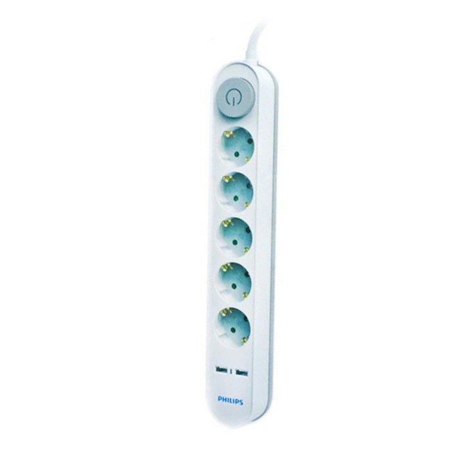 Philips 5'li 2 USB Çıkışlı Akım Korumalı Priz Philips 5li 2 USB Çıkışlı Akım Korumalı Priz