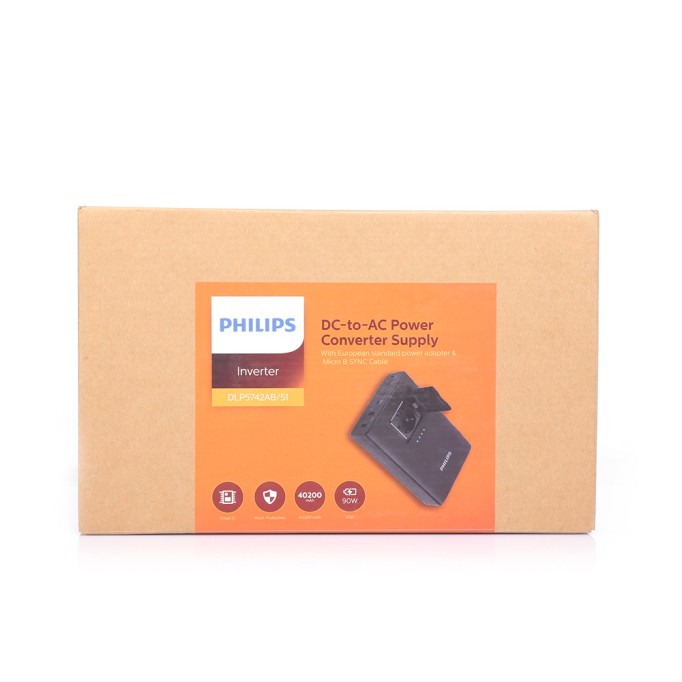Philips DLP5742AB 40200mAh Çift USB Çıkışlı 220V 90W İnverter Powerbank