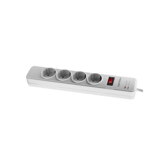 Philips SPS1040B 4'lü 1050 Joule Akım Korumalı Priz Philips SPS1040B 4lü 1050 Joule Akım Korumalı Priz