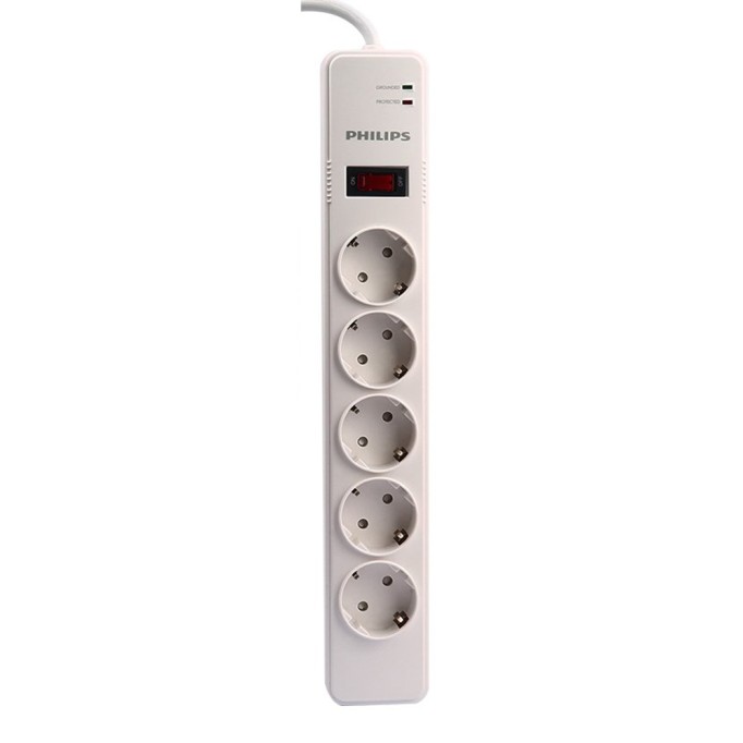 Philips SPS1050B 5'li 1050 Joule Akım Korumalı Priz Philips SPS1050B 5li 1050 Joule Akım Korumalı Priz