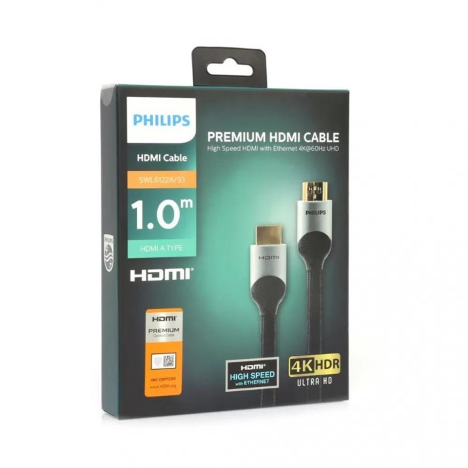 Philips SWL6122A Premium 4K 18Gbps 60Hz HDMI Kablosu - 1 Metre