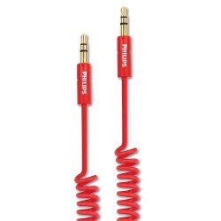 Philips SWR2102 3.5mm Jack Spiral AUX Ses Kablosu