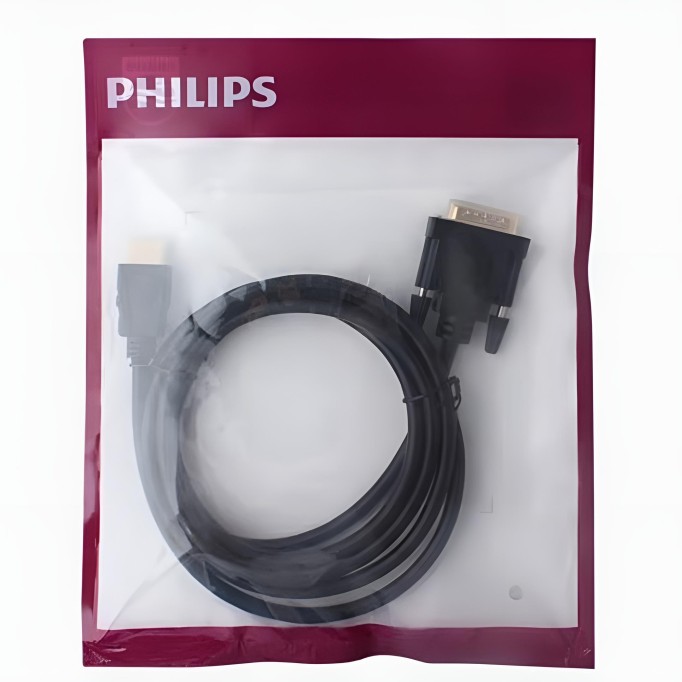 Philips SWV7436 HDMI - DVI 1080P Çift Yönlü Görüntü Aktarma Kablosu 2 Metre