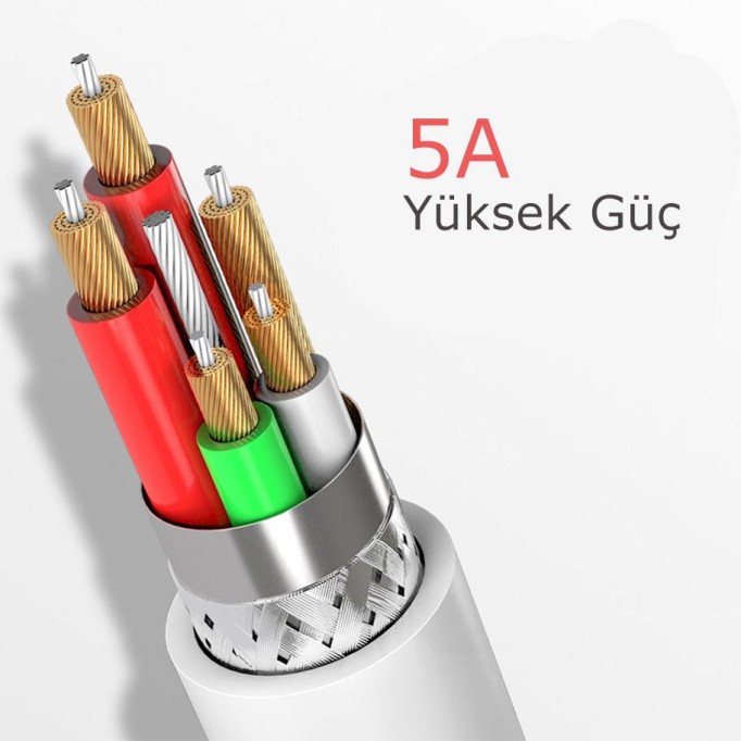 Philips Type-C 5A Hızlı Şarj ve Data Kablosu