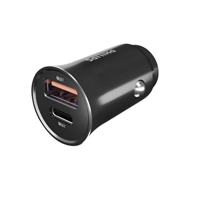 Philips USB Type-C PD 20W Çift Portlu Araç içi Mini Hızlı Şarj Cihazı