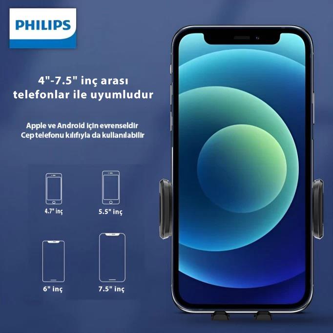 Philips Vantuzlu Uzayabilen Cam Torpido ve Havalandırma için Araç içi Telefon Tutucu Philips Vantuzlu Uzayabilen Cam Torpido ve Havalandırma için Araç içi Telefon Tutucu