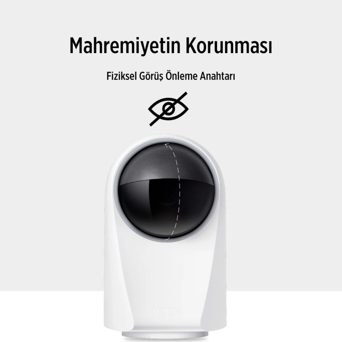 Realme 360° Full HD Wi-Fi IP Güvenlik Kamerası Kablosuz Gece Görüşlü İç Dış Mekan Kamera