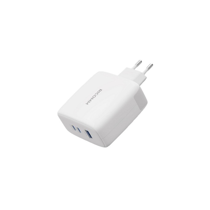 Ricomm 100W GaN 3 Portlu USB-C + USB-A Şarj Aleti QC5.0 PD Type-C Hızlı Şarj Cihazı + 100W Şarj Kablosu