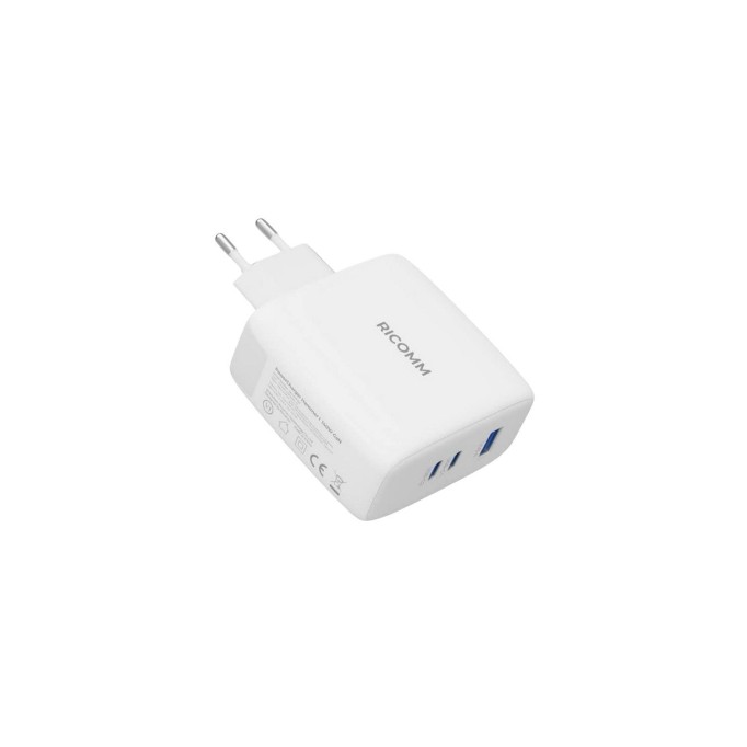 Ricomm 140W GaN 3 Portlu USB-C + USB-A Şarj Aleti QC5.0 PD3.1 Destekli Type-C Hızlı Şarj Cihazı