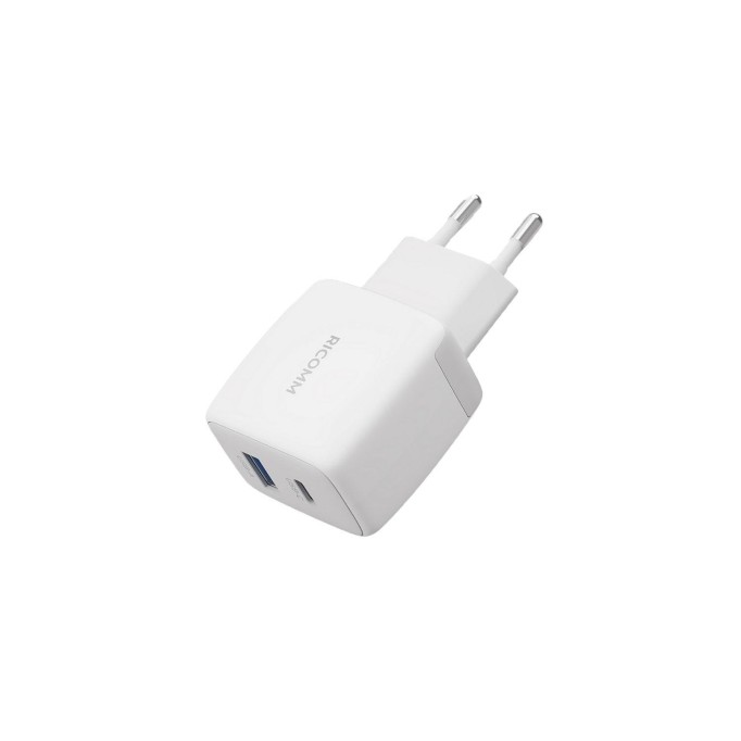 Ricomm 25W GaN USB-C + USB-A Şarj Aleti PPS PD Hızlı Şarj Cihazı + 2 Metre Type-C 60W Şarj Kablosu