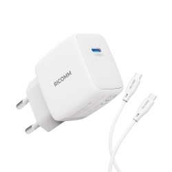 Ricomm 33W GaN USB-C Şarj Aleti PPS PD Hızlı Şarj Cihazı + 2 Metre Type-C 60W Şarj Kablosu Ricomm 33W GaN USB-C Şarj Aleti PPS PD Hızlı Şarj Cihazı + 2 Metre Type-C 60W Şarj Kablosu