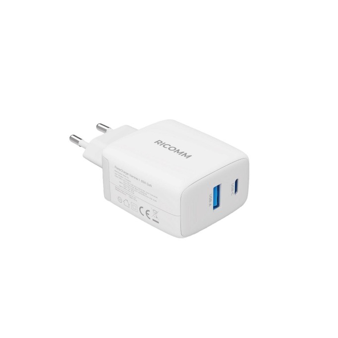 Ricomm 65W GaN USB-C + USB-A Şarj Aleti Apple & Samsung Hızlı Şarj Cihazı + 2MT 100W Type-C Kablo
