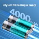 Rocoren 150 PSI Hava Pompası 4000 mAh Şarjlı Taşınabilir Araç Lastik Bisiklet Top Şişirme Powerbank LED Lamba LCD Ekran