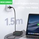 Rocoren 160W 3*Type-C ve 3*USB-A 6 Portlu Şarj Cihazı Laptop Uyumlu GaN Masaüstü Şarj İstasyonu