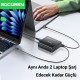 Rocoren 185W 8 Portlu GaN Şarj Cihazı 5*Type-C 3*USB-A Notebook iPhone Samsung Uyumlu Şarj İstasyonu