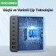 Rocoren 200W GaN 8 Portlu Şarj Cihazı 6*Type-C 2*USB-A Macbook iPhone Samsung Uyumlu Şarj İstasyonu