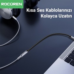Rocoren 3.5mm Hi-Fi TRRS Jack Aux Ses Uzatma Kablosu 1 Metre