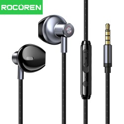 Rocoren 3.5mm Jack Girişli Mikrofonlu Kablolu Kulak İçi Kulaklık Rocoren 3.5mm Jack Girişli Mikrofonlu Kablolu Kulak İçi Kulaklık