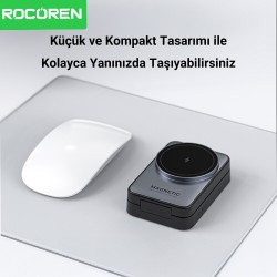 Rocoren 3‘ü 1 Arada iPhone Airpods Apple Watch MagSafe Uyumlu Kablosuz Şarj Cihazı Stand