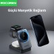 Rocoren 3‘ü 1 Arada iPhone Airpods Apple Watch MagSafe Uyumlu Kablosuz Şarj Cihazı Stand