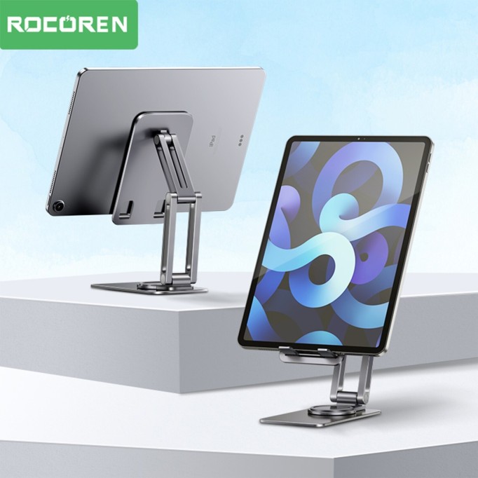Rocoren 360° Döner Mekanizmalı Katlanabilir Alüminyum Telefon Standı