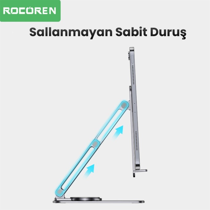 Rocoren 360° Döner Mekanizmalı Katlanabilir Alüminyum Telefon Standı