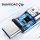 Rocoren DAC Çipli Type-C to 3.5mm Jack Aux Ses Dönüştürücü Çevirici Kablo Adaptör